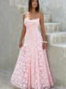 Backless Blended Formal Dress Maxi Dresses