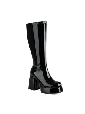 Colorful Platform High-heeled Fashion Mid-calf Boots