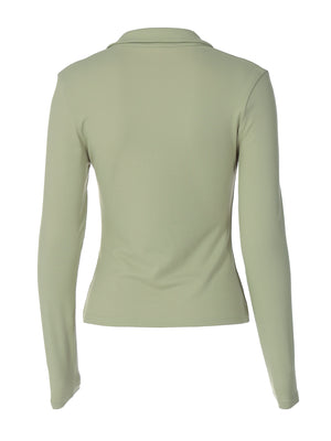 Stylish Cardigan Double Zipper Slim Fit T-Shirt