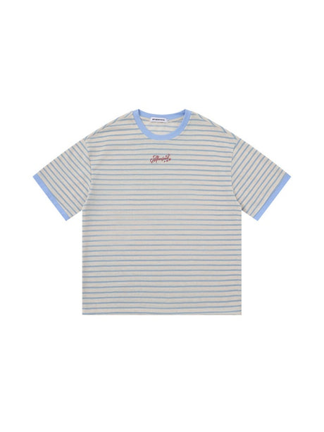 Color-blocked Stripes Loose-fit T-shirts