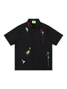 Splashing Ink Embroidery Loose-fit Vibe Shirts