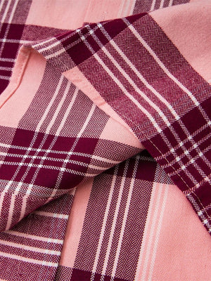 Liber Autumn Neutral wear Tie Plaid Shirts