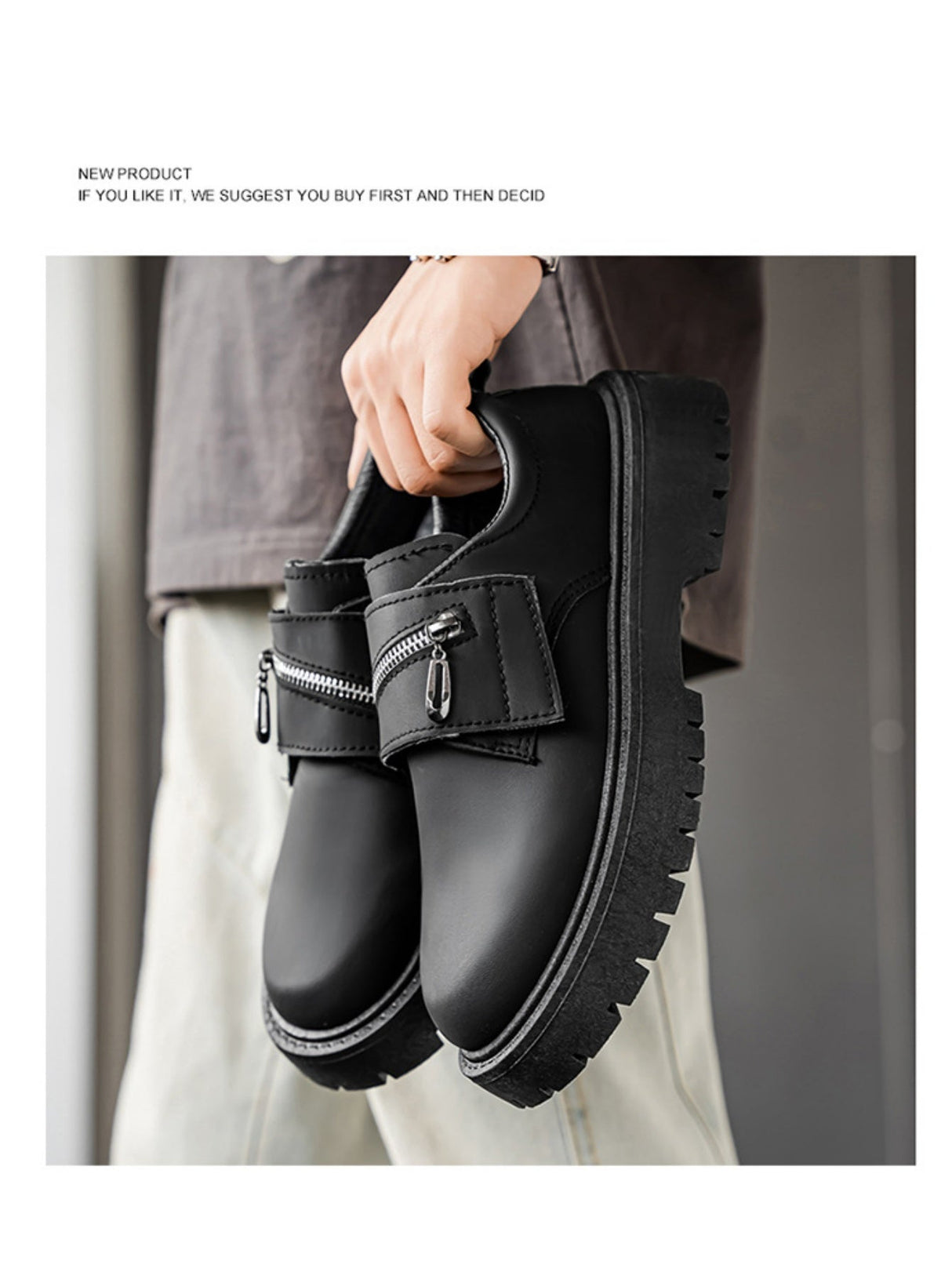 Liber Four Seasons Men's Zipper Flats