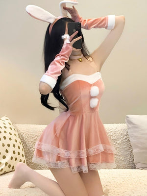 Christmas Bunny Girl Costume Cosplay Multi-piece Sets