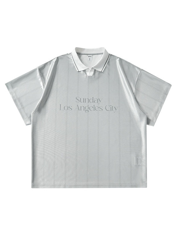Retro Stripes Color-blocked Polo Shirt