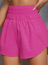 Elastic Waistband High-waisted And Loose Sports And Leisure Shorts