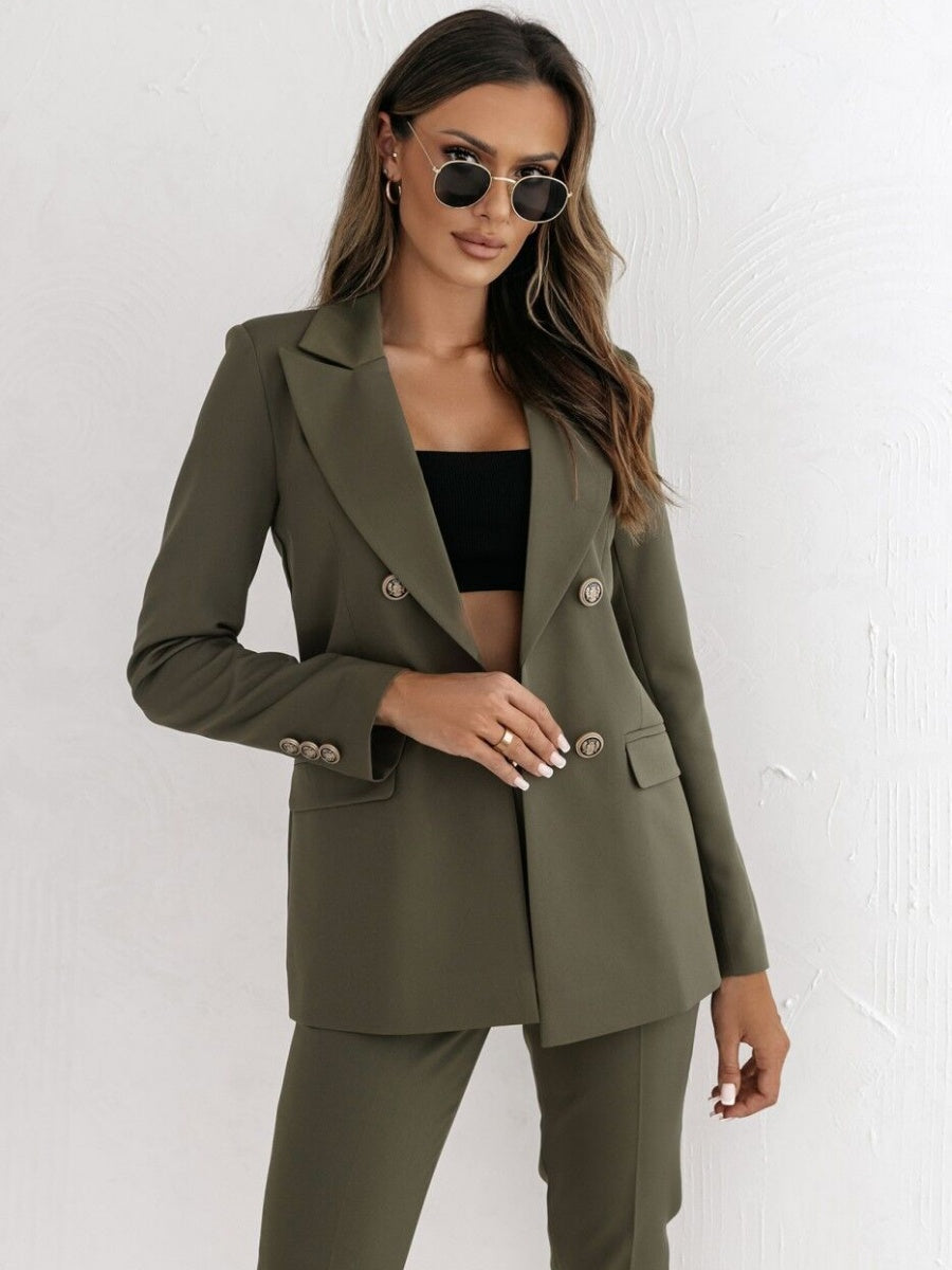 Buttons Double Row Commuting Blazers