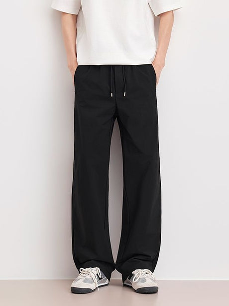 Loose-fit Straight-fit Cooling Sensation Wide-leg Pants