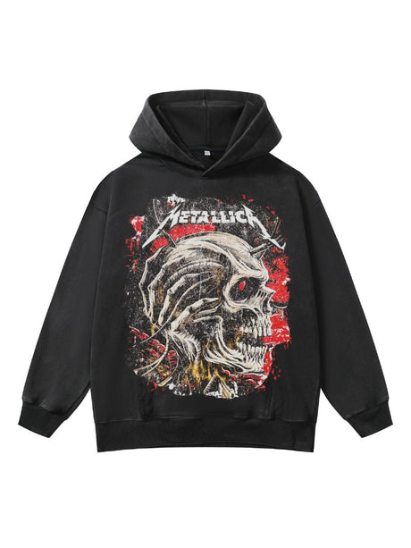 American High Street Retro Printed Casual Sweatshirts