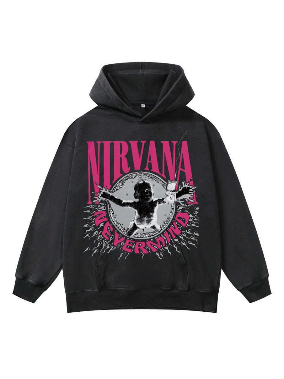 Nevermind Digital Direct Printing Washing Hoodies