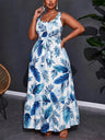 Printed Patchwork Midi Dress For Women