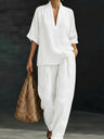 Gentle Solid Color Two-piece Set