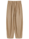 100% Cotton Wide-leg Cropped Trousers With Pockets And No Stretch