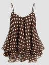 Plain Color Sleeveless Camisole With Ruffles