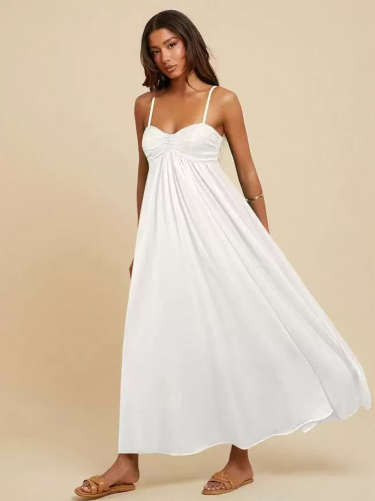 Patchwork Solid Color Midi Dress