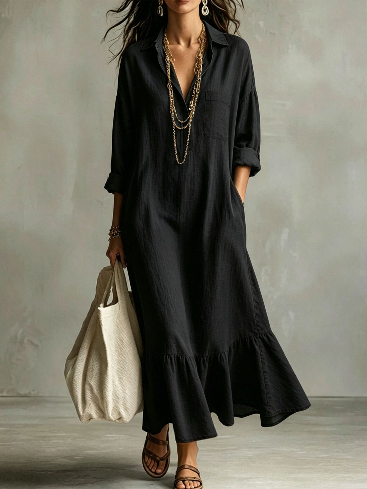 Simple And Elegant Midi Dress
