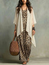 Retro Leopard Print Two-piece Set