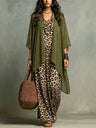 Retro Leopard Print Two-piece Set