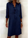 Gentle Style Solid Color Ruffled Dress