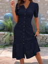 Elegant Solid Color Short Skirt