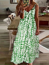 Women's Striped 3D Effect Midi Dress