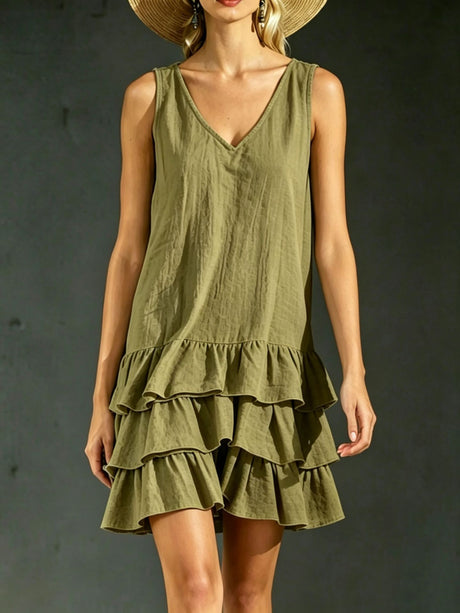 Solid Color Patchwork Dress, Gentle And Simple Long Skirt