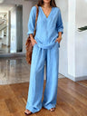 Simple Solid Color Suit
