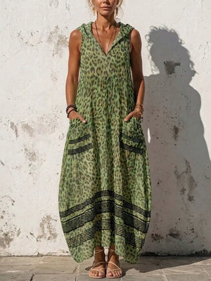 Leopard Print Midi Dress