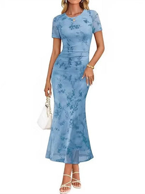 Women's Floral Print Midi Dress