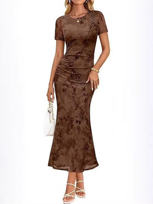 Women's Floral Print Midi Dress
