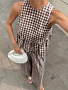 Retro Plaid Casual Suit