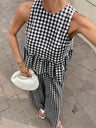 Retro Plaid Casual Suit