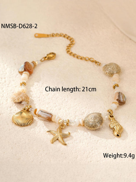 Holiday Conch Starfish Pearl Necklace
