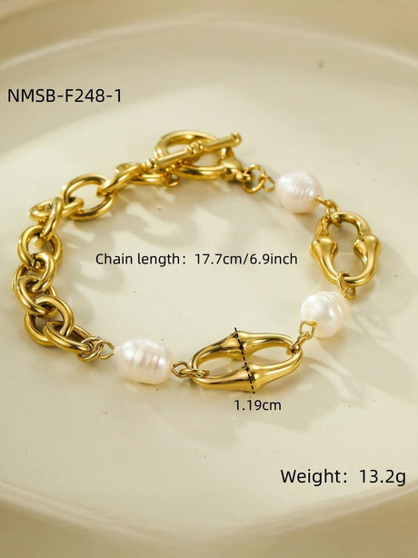 Gold Pearl Necklace