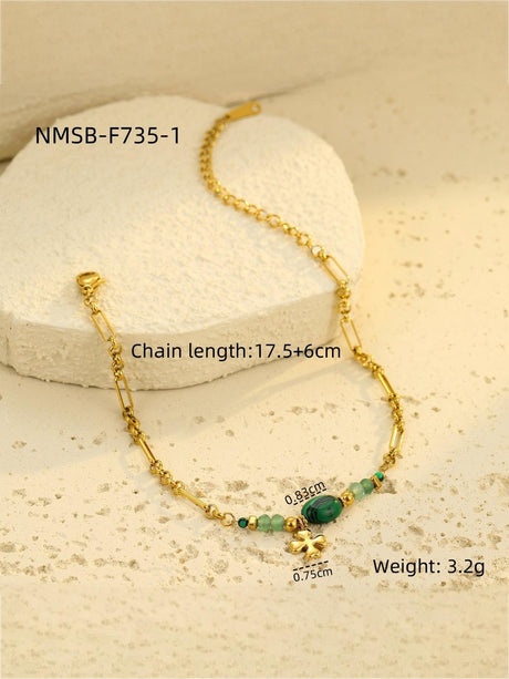 Natural Stone Beaded Bracelet