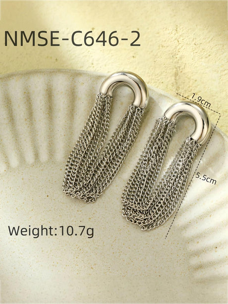 Hoop tassel earrings