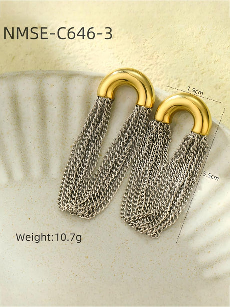 Hoop tassel earrings