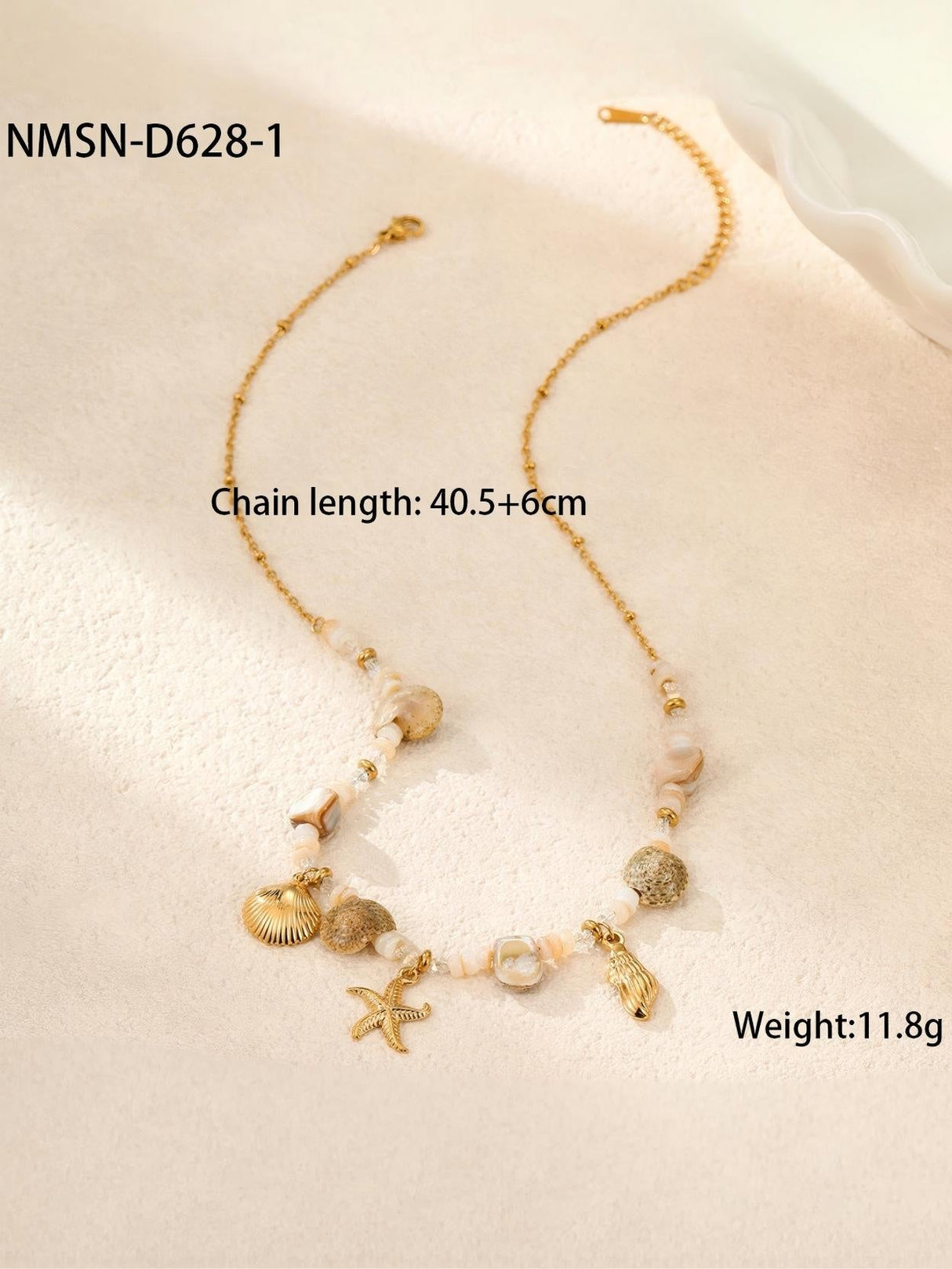 Holiday Conch Starfish Pearl Necklace
