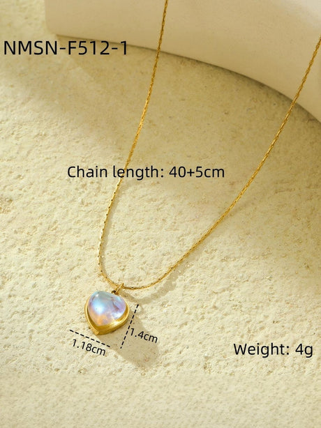 Colorful Heart Pendant Necklace