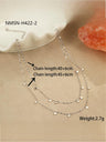 Double Geometric Pendant Chain Necklace