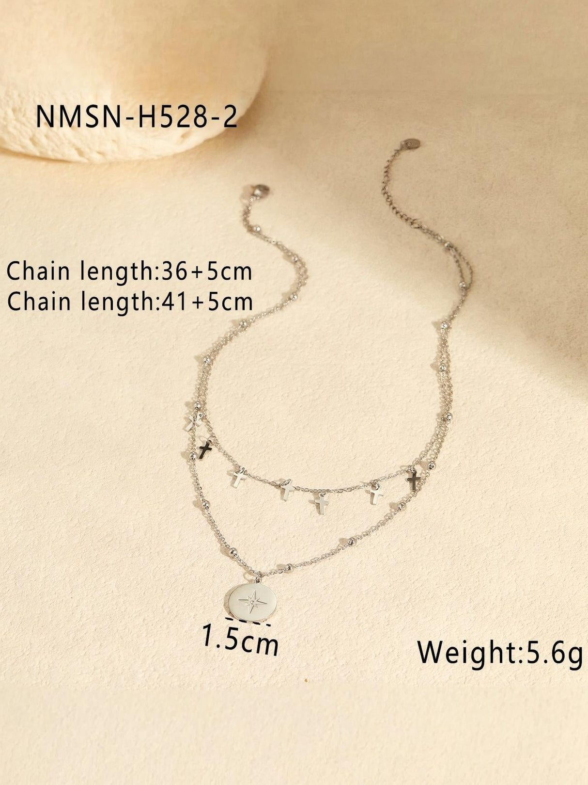 Cross Round Pendant Necklace