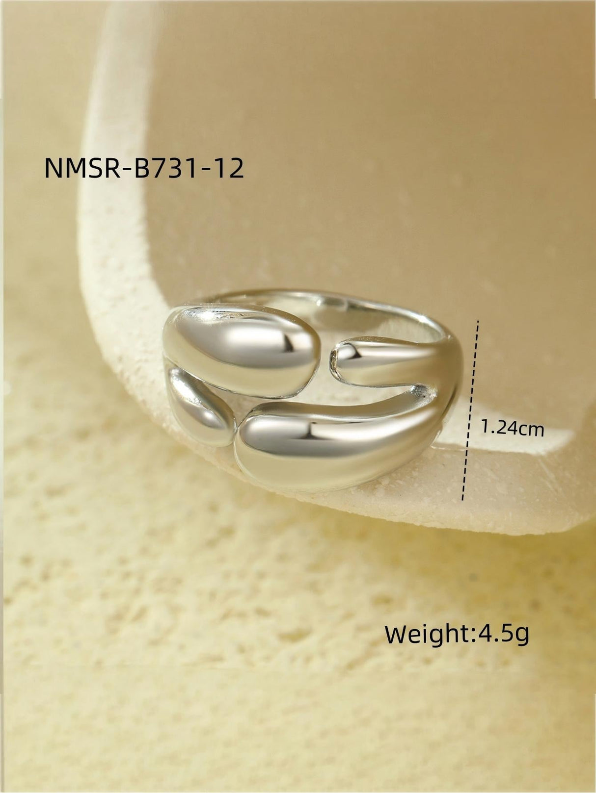 Solid Color Geometric Ring