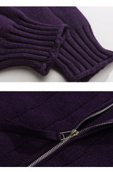 Liber AW Men's Solid Zip-up Cardigan