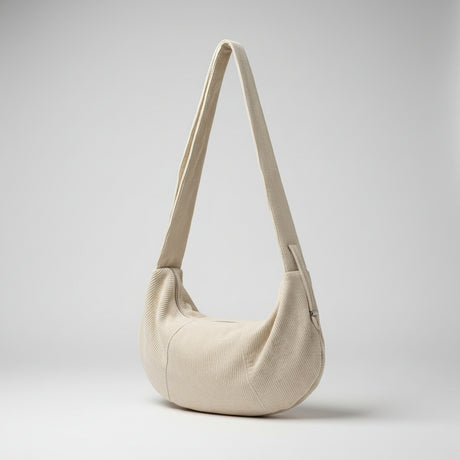 Striped Corduroy Crossbody Bag