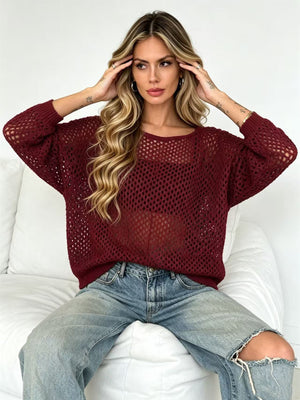 Sheer Mesh Loose Chiffon Shirt