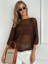 Sheer Mesh Loose Chiffon Shirt