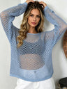 Sheer Mesh Loose Chiffon Shirt