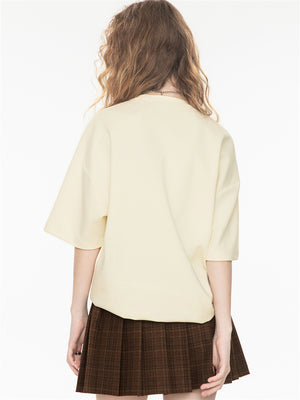 American Retro Relaxed Oversized Top With Dropped Shoulders