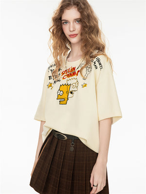 American Retro Relaxed Oversized Top With Dropped Shoulders
