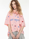 All-over Floral Print Loose-fitting Short-sleeved T-shirt For Couples